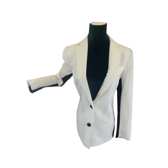 New Narciso Rodriguez For Design Nation White Black Blazer Fall Holiday Attire - Picture 2 of 16
